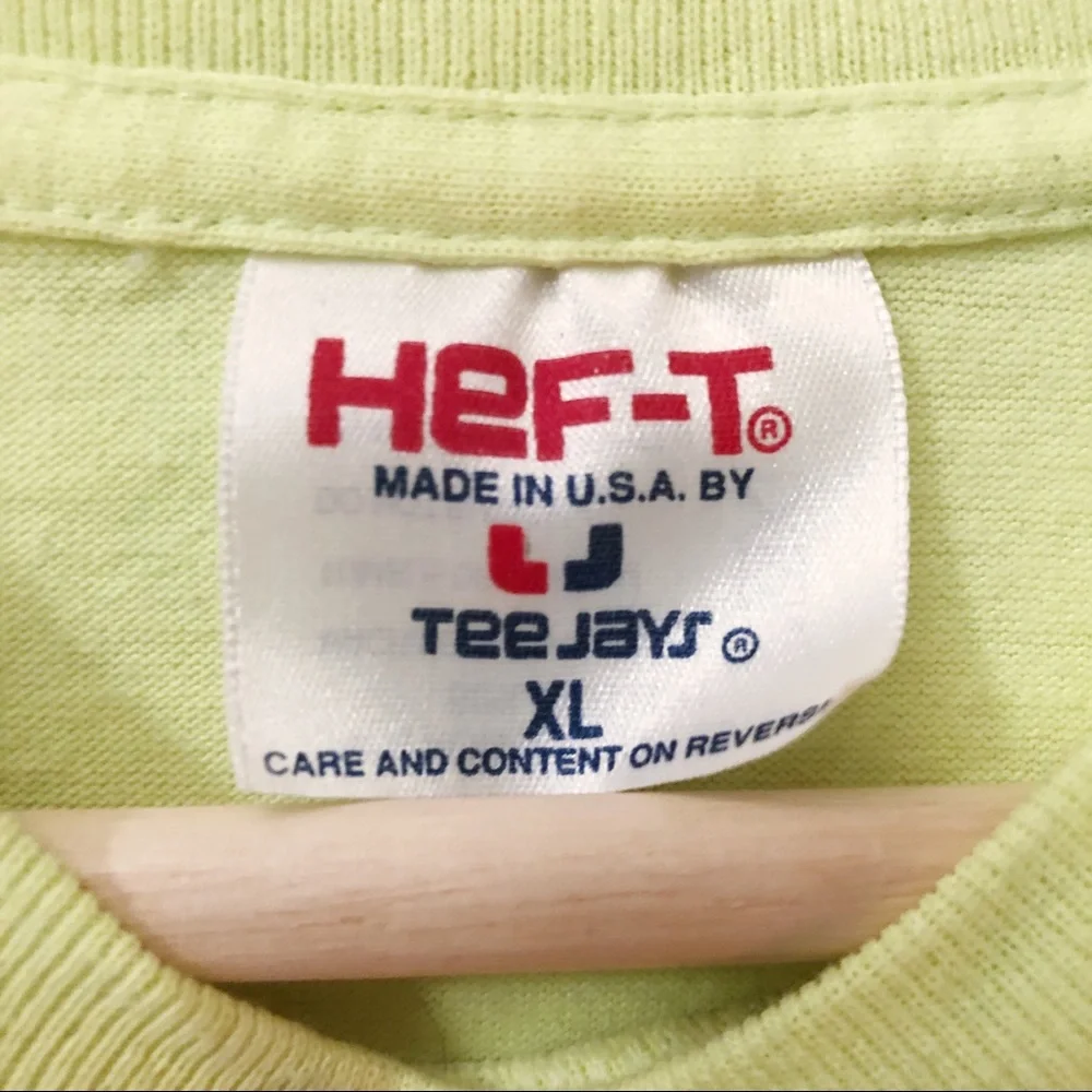 Hef-T Tee Jays Vintage Neon Yellow Monkey Graphic Tee - Picture 3 of 5